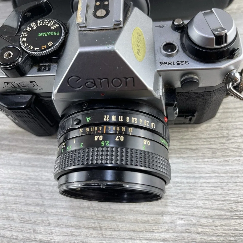 Canon AE-1 35mm SLR Film Camera w/ 50mm f/1.4 FD Lens